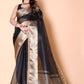 Soft TISSUE Silk Saree - Black