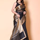 Soft TISSUE Silk Saree - Black