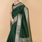 Bottle Green Munga silk Saree-Sona