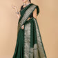 Bottle Green Munga silk Saree-Sona