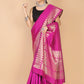 Magenta Pink Munga silk Saree-Sona