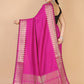 Magenta Pink Munga silk Saree-Sona