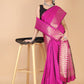 Magenta Pink Munga silk Saree-Sona