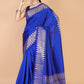 Blue Munga Silk Saree-Sona