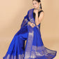 Blue Munga Silk Saree-Sona