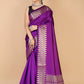 Violet Munga silk Saree-Sona