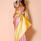 Banarasi Embroidery tissue Silk Saree - Pink