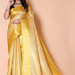 Banarasi Embroidery tissue Silk Saree-Gold