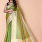 Gold TISSUE silk Saree - Green