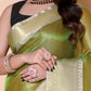 Gold TISSUE silk Saree - Green