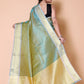 Gold TISSUE silk Saree - Blue