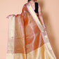 Gold TISSUE silk Saree - Pink