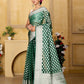 Green Banaras Kora Organza silk - AbirabyBeena