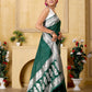 Green Banaras Crepe silk - AbirabyBeena