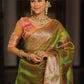 Ombre TISSUE silk Saree - Green