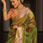 Ombre TISSUE silk Saree - Green