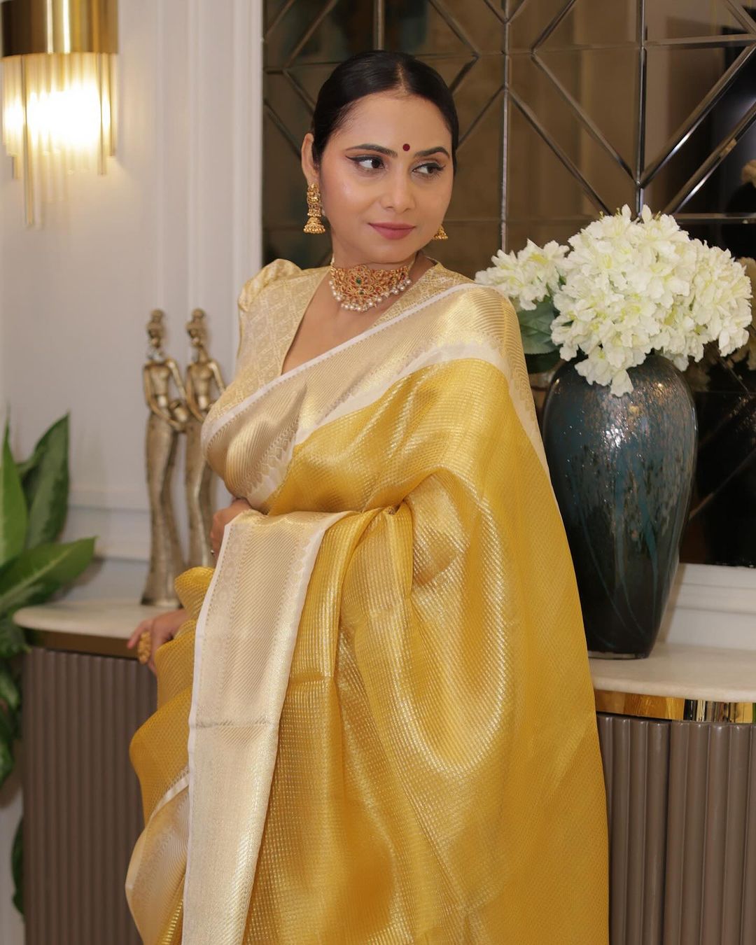 Gold TISSUE silk Saree