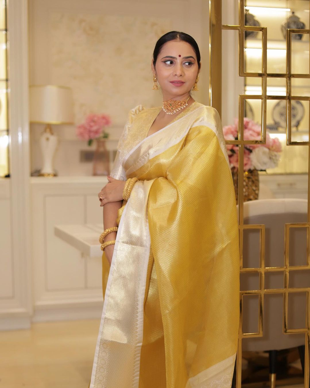 Gold TISSUE silk Saree