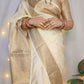 Cream Skirt Border Banaras warm silk