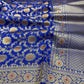 Nita ambani semi katan silk Saree - Blue Jaal