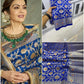 Nita ambani semi katan silk Saree - Blue Jaal