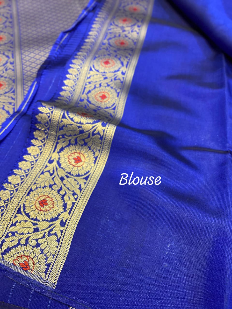 Nita ambani semi katan silk Saree - Blue Jaal