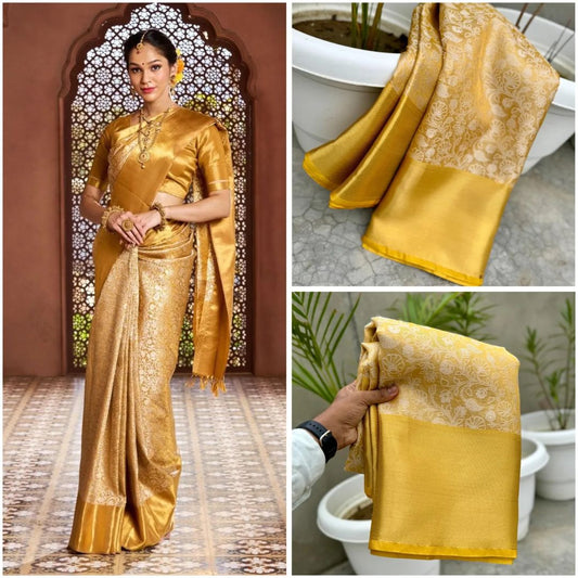 Banarasi Embroidery tissue Silk Saree